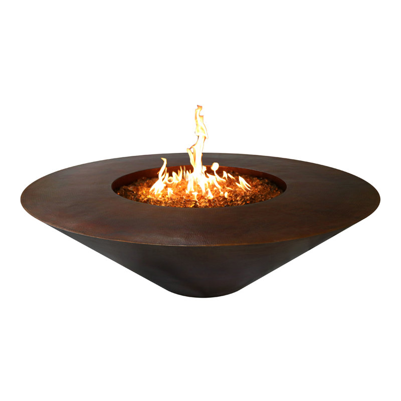 The Outdoor Plus Julius Copper Propane/Natural Gas Fire Pit Wayfair